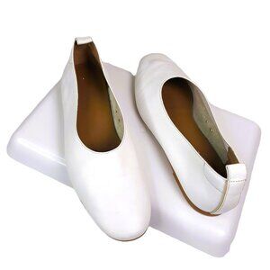 Everlane Day Glove White Leather Ballet Flats 6.5 Minimalist